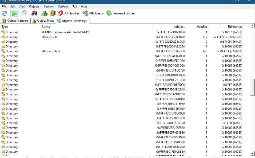 Unnamed Directory Objects